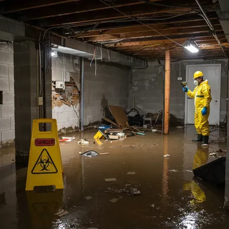 Flooded Basement Electrical Hazard in Bernie, MO Property